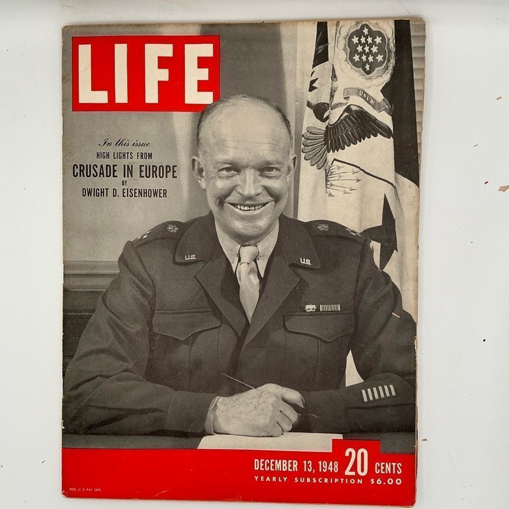 Vintage LIFE Magazine Dwight D Eisenhower Cover Dec 13, 1948